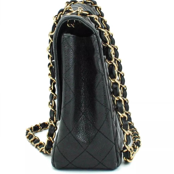 CHANEL JUMBO Flap Bag Quilted Caviar & Chanel Cambon POCHETTE & Chanel Wallet - Picture 6 of 16